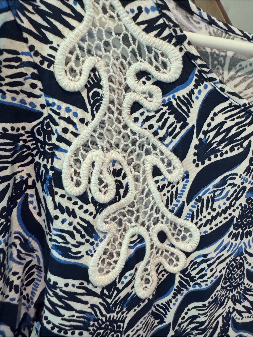 Lilly Pulitzer Blue and White mermaid tail Dress - Picture 4 of 5